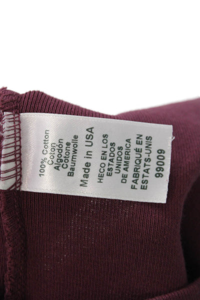 Michael Stars Womens Scoop Neck Cassic Thin Binded Tank Top Beetroot One Size