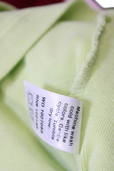 Michael Stars Womens Scoop Neck Cassic Thin Binded Tank Top Green One Size