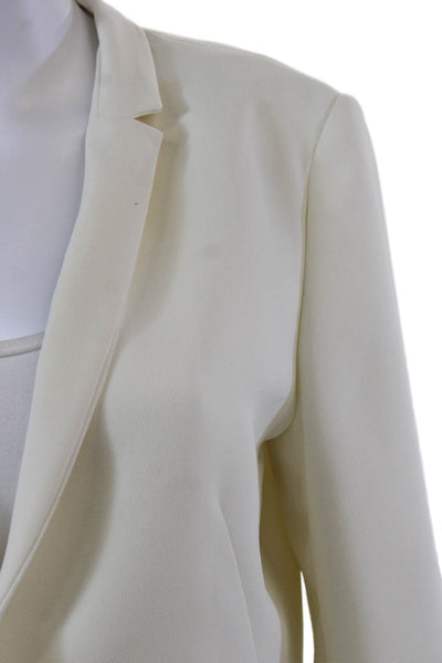 Marella Womens Single Button Notched Lapel Miranda Blazer Jacket White Size 8