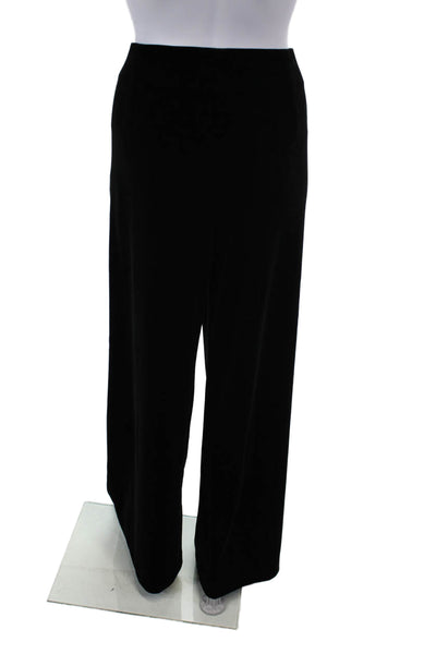 Tyler Boe Womens Zipper Fly High Rise Kathy Velvet Wide Leg Pants Black Size 14