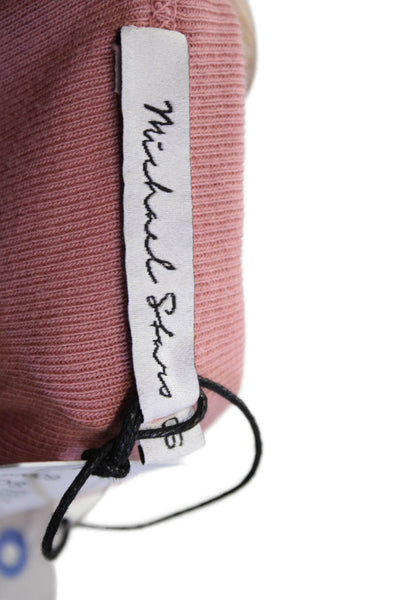 Michael Stars Womens Scoop Neck Cassic Thin Binded Tank Top Pink One Size