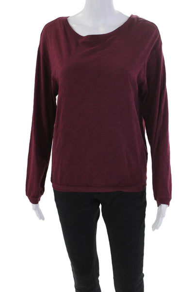 Elliott Lauren Womens Long Balloon Sleeves Pullover Shirt Purple Size Extra Smal