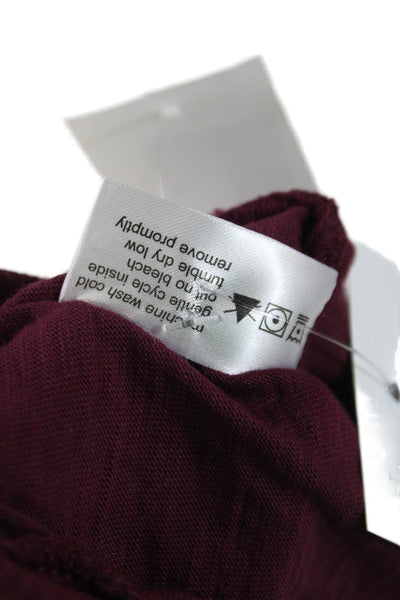 Elliott Lauren Womens Long Balloon Sleeves Pullover Shirt Purple Size Extra Smal