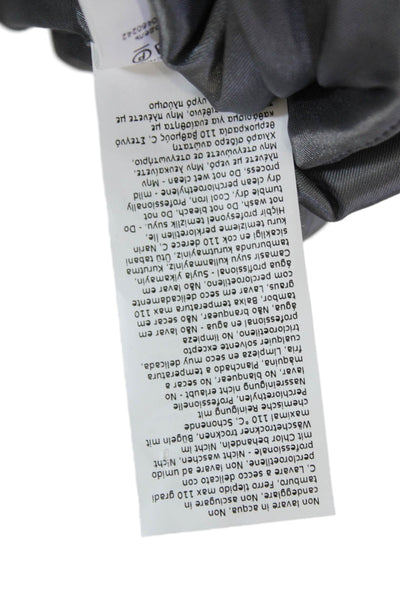 Marella Sport Womens Full Zipper Pleadi Jacket Melange Gray Wool Size 12