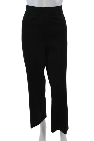 Elliott Lauren Womens Elastic Waistband Pull On Ponte Bootcut Pants Black 16