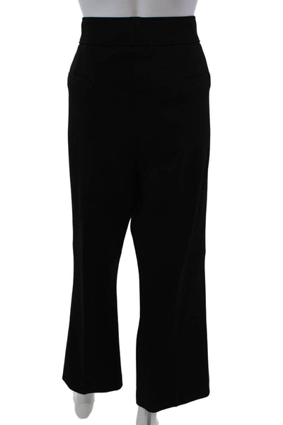 Elliott Lauren Womens Elastic Waistband Pull On Ponte Bootcut Pants Black 16