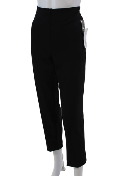 Elliott Lauren Womens Front Zip Mid Rise Scuba Seam Detail Pants Black Size 14