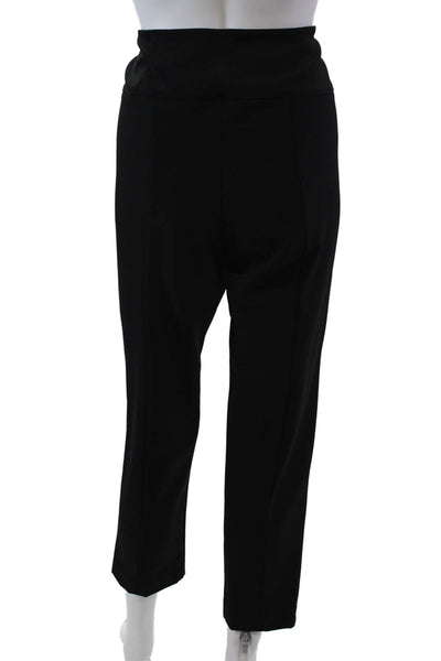 Elliott Lauren Womens Front Zip Mid Rise Scuba Seam Detail Pants Black Size 14
