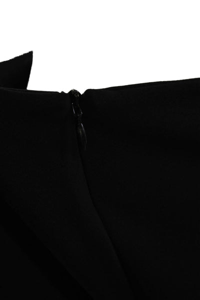 Elliott Lauren Womens Front Zip Mid Rise Scuba Seam Detail Pants Black Size 14