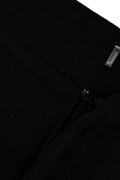 Elliott Lauren Womens High Rise Pinstriped Cargo Trouser Pants Black Size 16