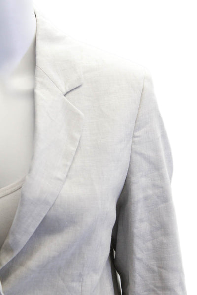 Closed Womens Linen Button Down Blazer Jacket Gray Size Extra Extra Small