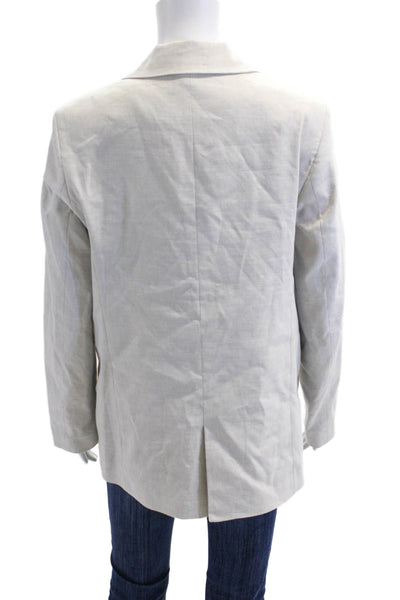 Closed Womens Linen Button Down Blazer Jacket Gray Size Extra Extra Small