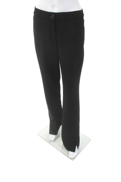 Marccain Womens Fendou Flat Front Straight Leg Zip Pocket Pants Black Size 12