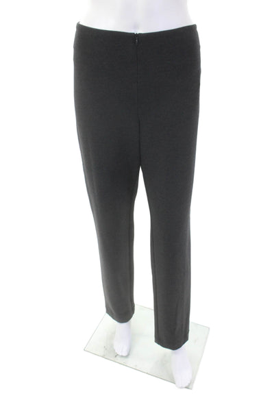 J Envie Womens Straight Leg Zip Front High Rise Pants Gray Size 10