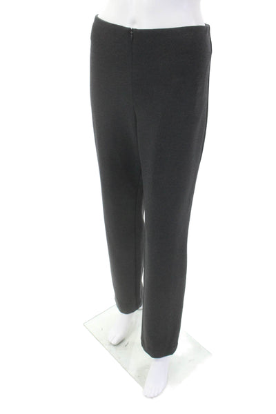 J Envie Womens Straight Leg Zip Front High Rise Pants Gray Size 10