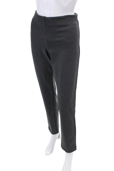 J Envie Womens Front Zip Pleated Straight Leg Trouser Pants Gray Size 6