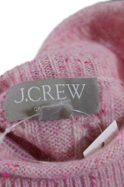 J Crew Womens Cashmere Long Sleeve Turtleneck Cable Knit Sweater Pink Size XS