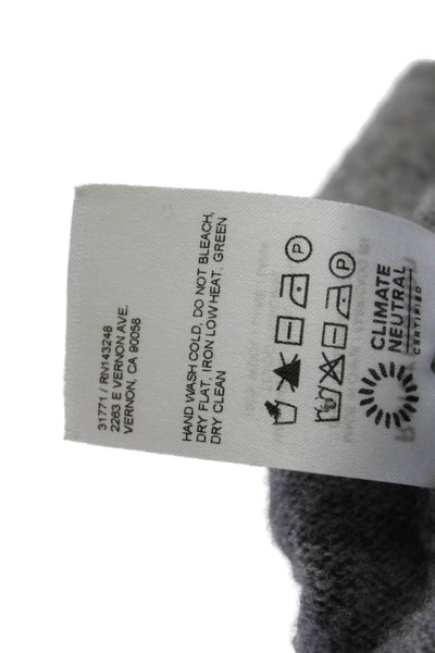 Reformation Womens Elastic Waistband Midi Wool Knit Skirt Gray Size Small
