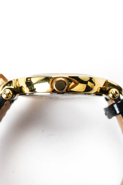Versus by Versace Womens Gold Tone Key Biscayne Zipper Quartz Watch 37mm
