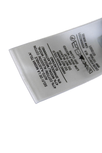 Hudson Womens Cotton Ribbed High Neck Cut Out Long Sleeve Bodysuit Black Size L