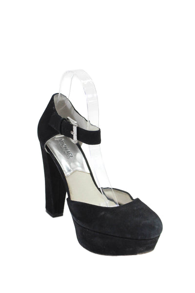 Michael Michael Kors Womens Ankle Strap Platform Ultra High Heels Black Size 9