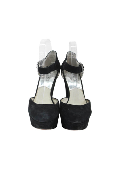 Michael Michael Kors Womens Ankle Strap Platform Ultra High Heels Black Size 9