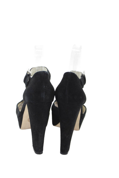 Michael Michael Kors Womens Ankle Strap Platform Ultra High Heels Black Size 9