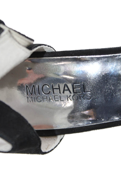 Michael Michael Kors Womens Ankle Strap Platform Ultra High Heels Black Size 9