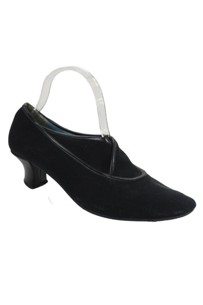 Thierry Rabotin Womens Nylon Round Toe Slide On Pumps Black Size 39 9