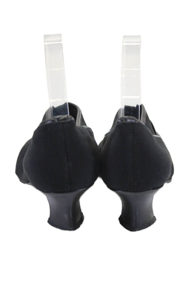 Thierry Rabotin Womens Nylon Round Toe Slide On Pumps Black Size 39 9