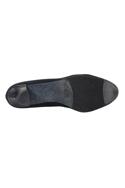 Thierry Rabotin Womens Nylon Round Toe Slide On Pumps Black Size 39 9