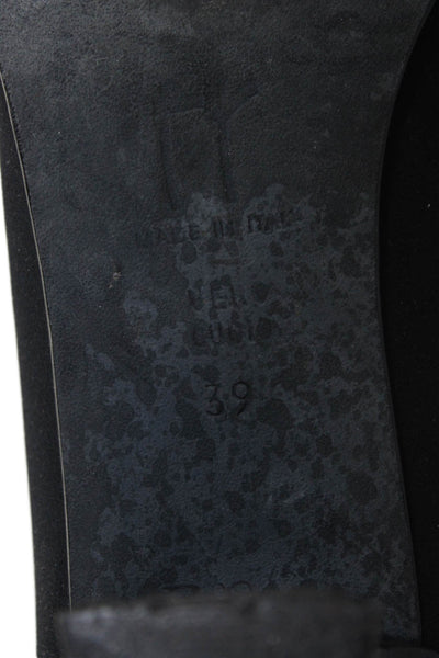 Thierry Rabotin Womens Nylon Round Toe Slide On Pumps Black Size 39 9