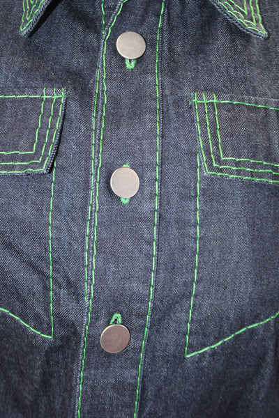 Bottega Veneta Womens Button Front Jean Jacket Jeans Set Blue Size IT 36 38