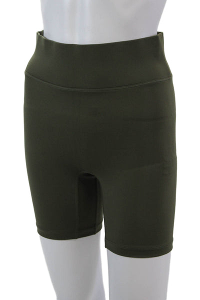 All Access Womens Spandex Textured Lined Sports Bra Leggings Set Green Size SP