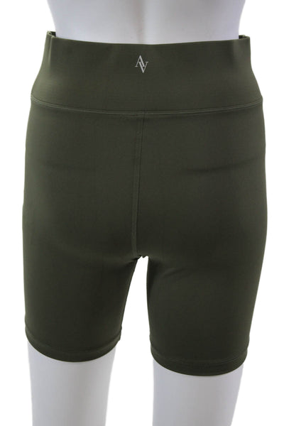 All Access Womens Spandex Textured Lined Sports Bra Leggings Set Green Size SP