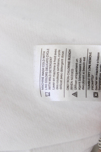 Vince Womens Cotton Knit High Neck Sleeveless Pullover Blouse Top White Size M