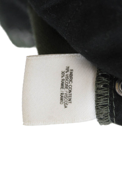 10 Crosby Derek Lam Womens Studded High-Rise Tapered Cargo Pants Green Size 6