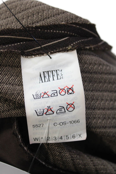 Philosophy di Alberta Ferretti Womens Striped Button Down Jacket Brown Size 4