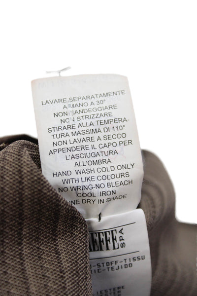 Philosophy di Alberta Ferretti Womens Striped Button Down Jacket Brown Size 4