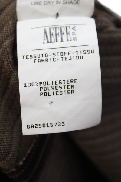 Philosophy di Alberta Ferretti Womens Striped Button Down Jacket Brown Size 4