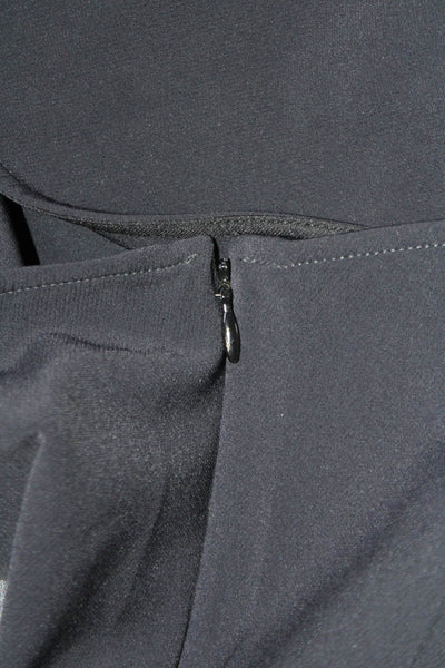 Rosie Assoulin Women's V-Neck Long Sleeves Cold Shoulder Blouse Black Size 2