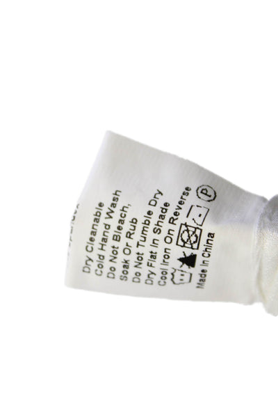 Asilio Womens Open Back Halter High Neck Rumor Mill Midi Dress White Size 2