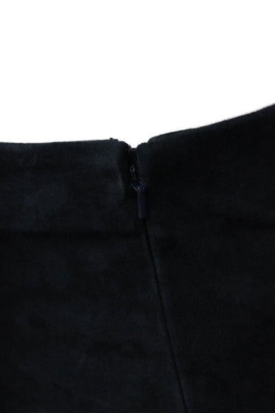 Ecru Women's Button Closure Stretch Suede Flat Front Bootcut Pants Ink Size 8