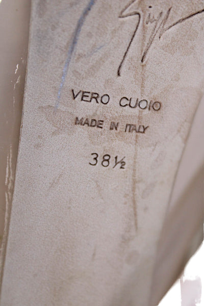 Giuseppe Zanotti Design Womens Platform Slingback Peep Toe Pumps Brown Size 38.5