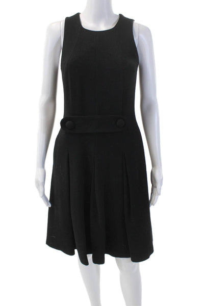 Gio Guerreri Womens Sleeveless Scoop Neck Lined A-line Short Dress Black Size S