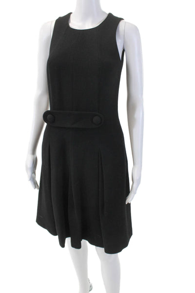 Gio Guerreri Womens Sleeveless Scoop Neck Lined A-line Short Dress Black Size S