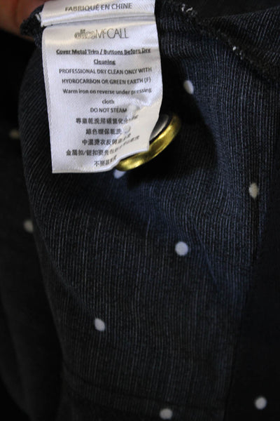 Alice McCall Women's Round Neck Long Sleeves Cropped Top Black Polka Dot Size 6