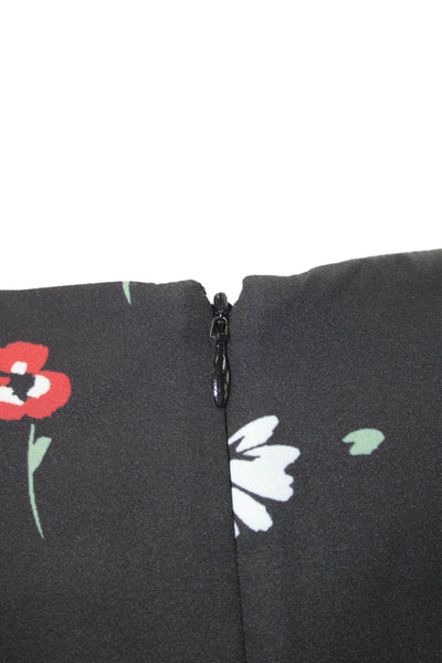 C/MEO Collective Women's V-Neck Long Sleeves Zip Floral Blouse Size S