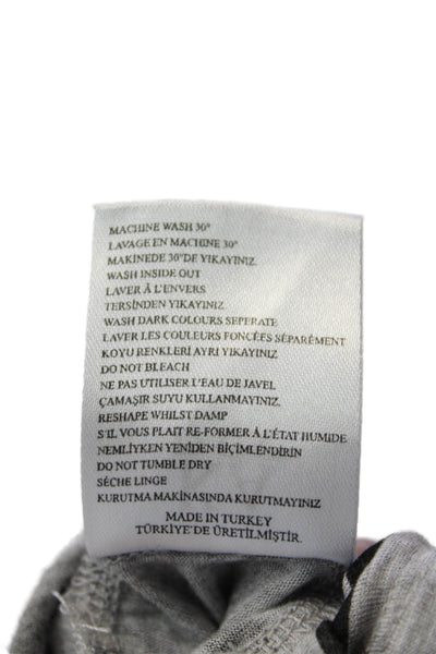 Zoe Karssen Women's Short Sleeves Basic Pocket T-Shirt Gray Striped Size XS