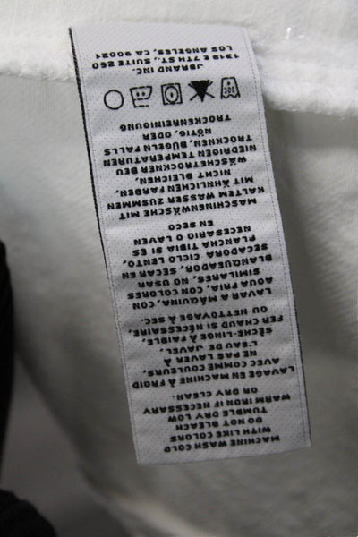 J Brand Womens Cotton Long Sleeve Lined Button Denim Jacket White Size L